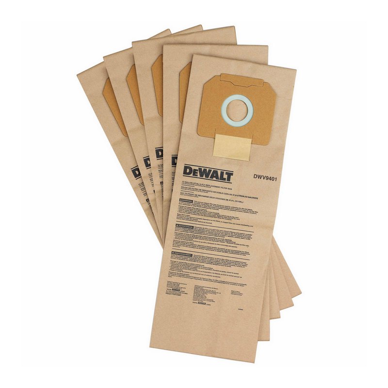 DEWALT Мешки бумажные для пылесосов DWV900, DWV901, DWV902, 5 шт DEWALT DWV9401-XJ